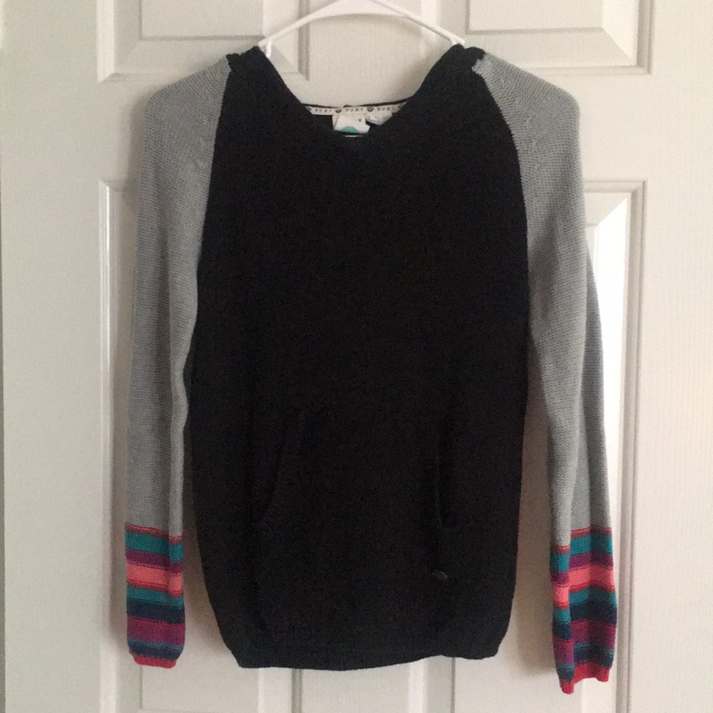 Girls ROXY Rainbow Cuff Sweater